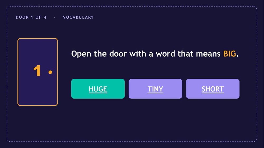 Word Quest vocabulary door